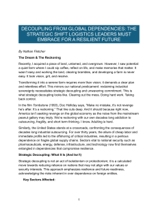 Strategic Decoupling: Resilient Future for Logistics Leaders