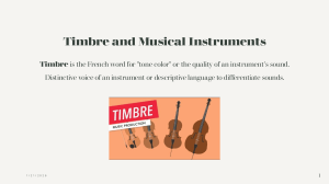 Timbre and Musical Instruments: Types and Classifications