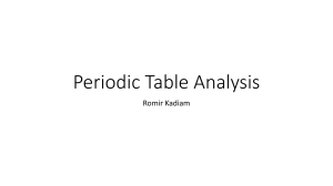Periodic Table Analysis: Atomic Radius Trends
