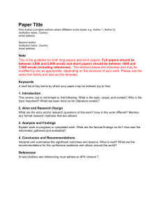 Academic Paper Template: Structure & Guidelines
