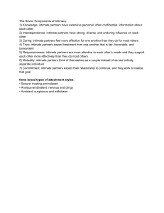 Seven Components of Intimacy & Attachment Styles