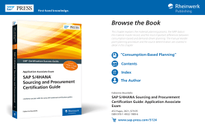 SAP S/4HANA Sourcing and Procurement Certification Guide