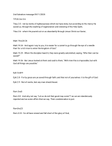 2nd Salvation Message: Bible Verses on Grace and Salvation