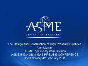Design & Construction of High Pressure Pipelines