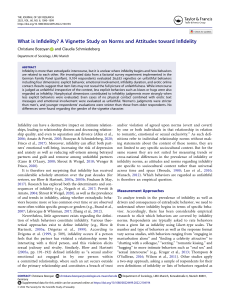 What is Infidelity? A Vignette Study on Norms and Attitudes