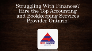 Accounting and Bookkeeping Services in Ontario