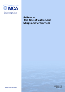 IMCA M 179: Cable Laid Slings & Grommets Guidance