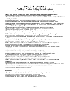 PHIL 235 Lesson 2 Practice MCQ Exam