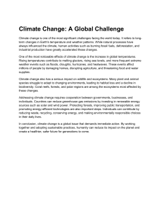 Climate Change: A Global Challenge