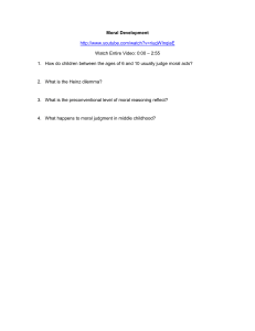 Moral Development Worksheet