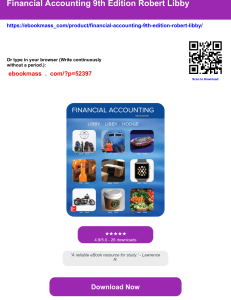 Financial Accounting 9th Edition by Robert Libby Textbook