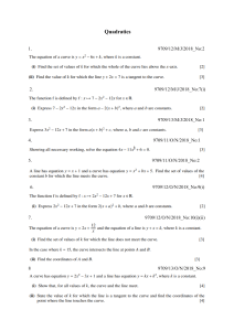 Cambridge A Level Quadratics Exam Questions & Answers