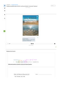 Engineering Mathematics 8th Ed. by Stroud & Booth Textbook