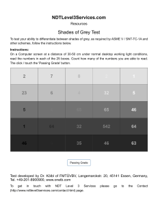Shades of Grey Test for NDT Visual Acuity