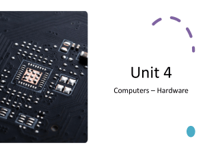 Unit 4: Computer Hardware - Key Components & Architecture