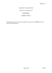 BIOL21121 The Dynamic Cell Example Paper