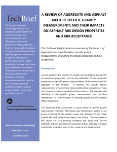FHWA TechBrief: Aggregate & Asphalt Specific Gravity Impacts