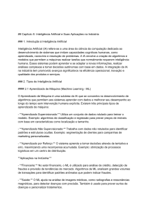 Intelig&ecirc;ncia Artificial e Aplica&ccedil;&otilde;es Industriais