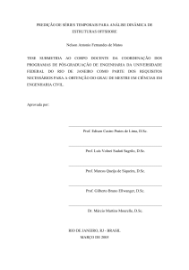 Predi&ccedil;&atilde;o de S&eacute;ries Temporais para An&aacute;lise Din&acirc;mica de Estruturas Offshore