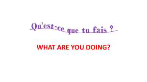 French Lesson: What Are You Doing? Clothes Vocabulary