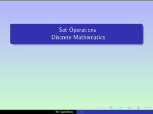 Set Operations in Discrete Mathematics