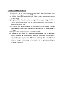 Shuttering Specification - Formwork Standards