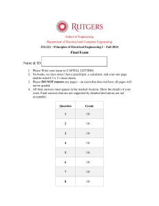Rutgers Electrical Engineering Final Exam