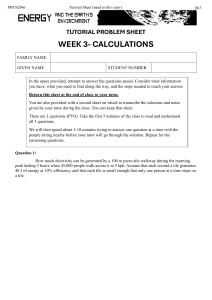 PHYS2066 Week 3 Tutorial - Energy Calculations