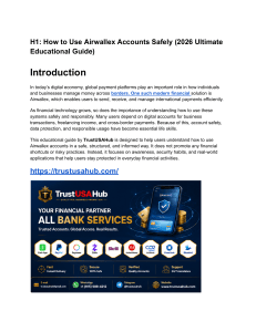 How to Use Airwallex Accounts Safely: 2026 Guide