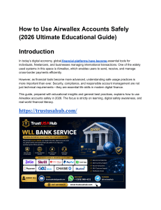 How to Use Airwallex Accounts Safely 2026 Guide