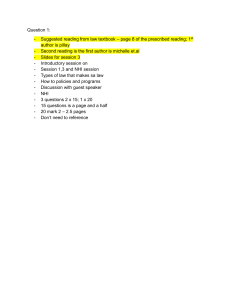 Law Course Syllabus: South African Law & NHI