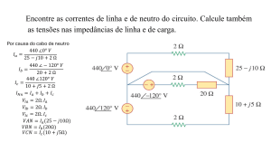 C&aacute;lculos de Circuitos de Tr&ecirc;s Fases: Exerc&iacute;cios e Solu&ccedil;&otilde;es