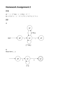 Homework Assignment 2: Formal Languages & Programming
