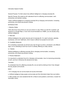AI Informative Speech Outline