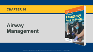 Airway Management Chapter - Emergency Care in the Streets