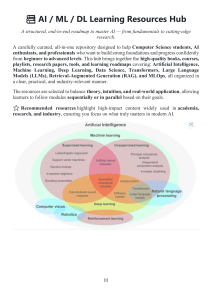 AI / ML / DL Learning Resources Hub