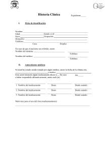 Historia Cl&iacute;nica Dental - Formulario de Antecedentes