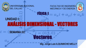 F&iacute;sica I: Vectores y An&aacute;lisis Dimensional - Semana 02