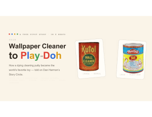 Wallpaper Cleaner to Play-Doh: Business Pivot Story