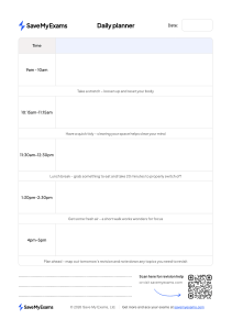 Daily Revision Planner for Exams | Save My Exams