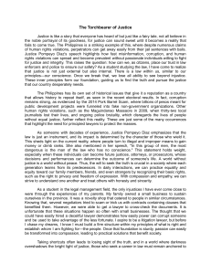 The Torchbearer of Justice: A Law Student's Reflection