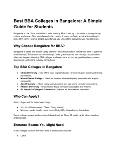 Best BBA Colleges in Bangalore: A Simple Guide
