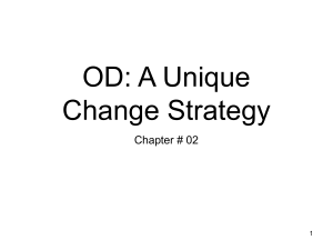 OD: A Unique Change Strategy - Chapter 02