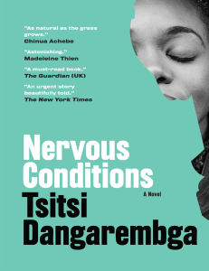 Nervous Conditions by Tsitsi Dangarembga - Postcolonial Novel