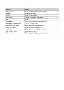 Study Guide: Nervous Conditions Themes & Characters