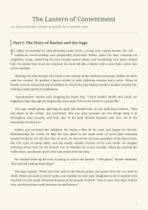 The Lantern of Contentment: A Guide to Happiness
