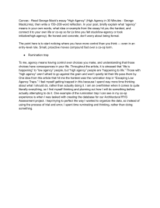 Canvas Assignment: High Agency Reflection Prompt