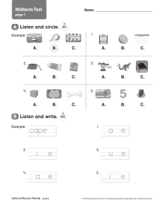 Oxford Phonics World Level 3 Midterm Test