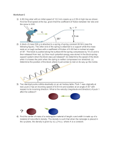Physics Worksheet 6: Mechanics Problems