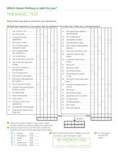 RIASEC Career Interest Test: Find Your Pathway